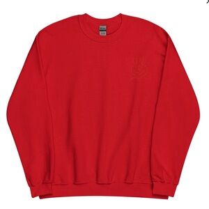 Unisex Red Men's Sweater